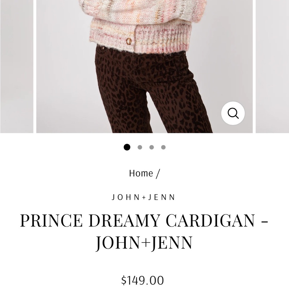 John + Jenn Pastel Pink Multicolor Button-Front Knit Cardigan - Picture 7 of 7